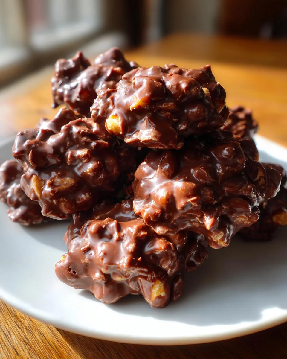 Keto Crockpot Chocolate Peanut Clusters - detail 2