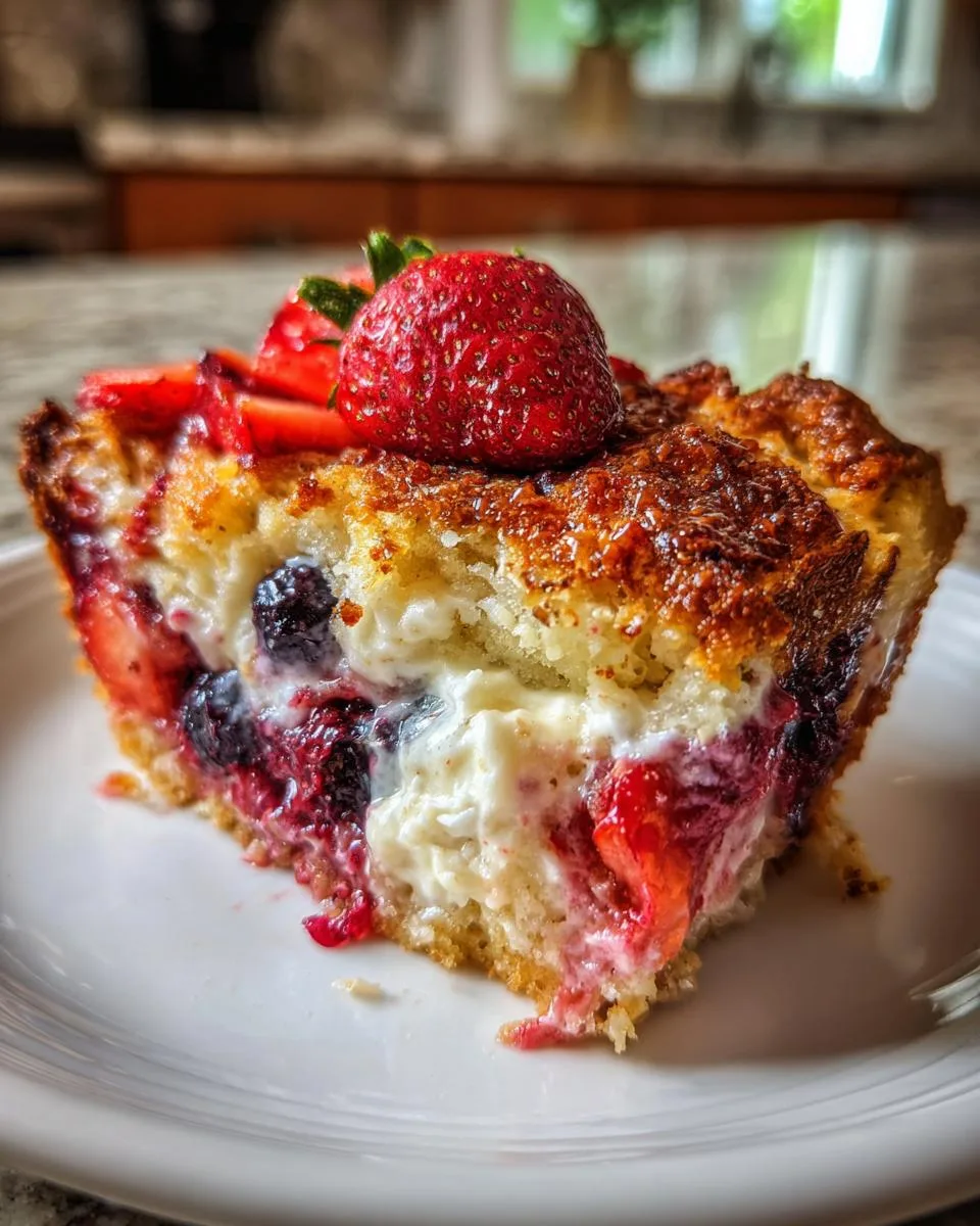 Keto Crockpot Dump Cake (Berries & Cream) - detail 3