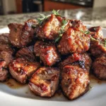 Keto Crockpot Garlic Butter Steak Bites