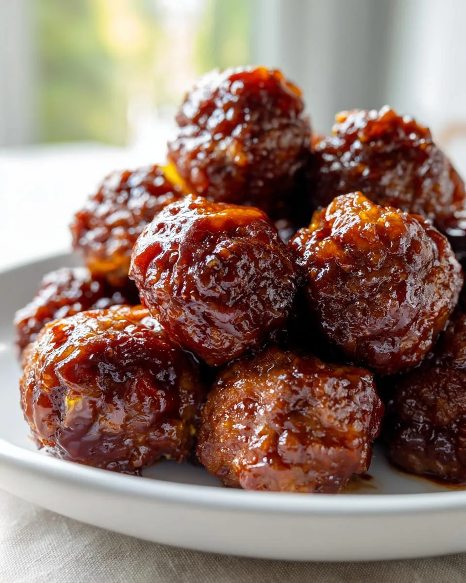 Keto Crockpot “Grape Jelly” Meatballs - detail 2