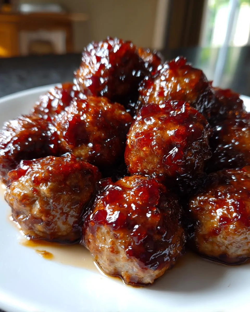 Keto Crockpot “Grape Jelly” Meatballs - detail 4
