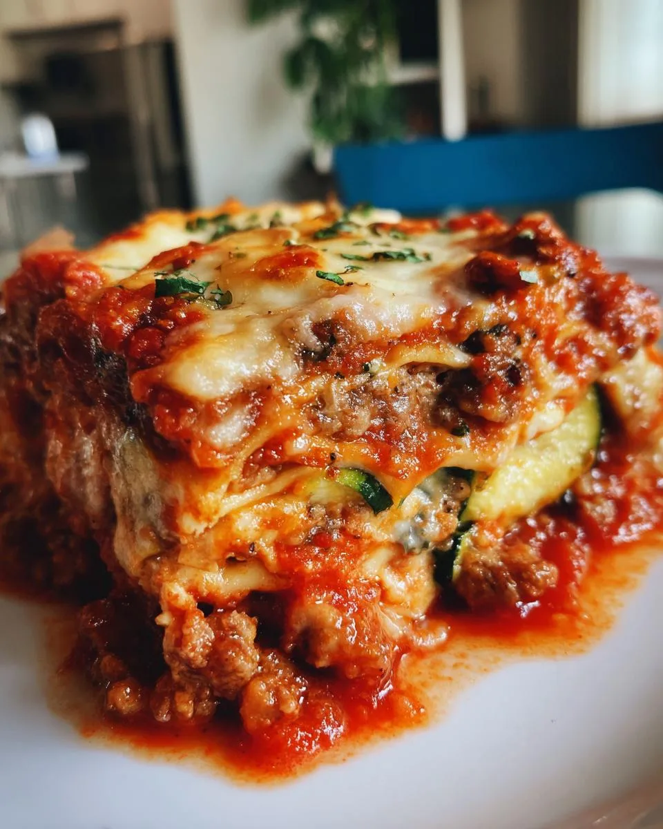 Keto Crockpot Lasagna - detail 2