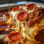 Keto Crockpot Pizza Casserole