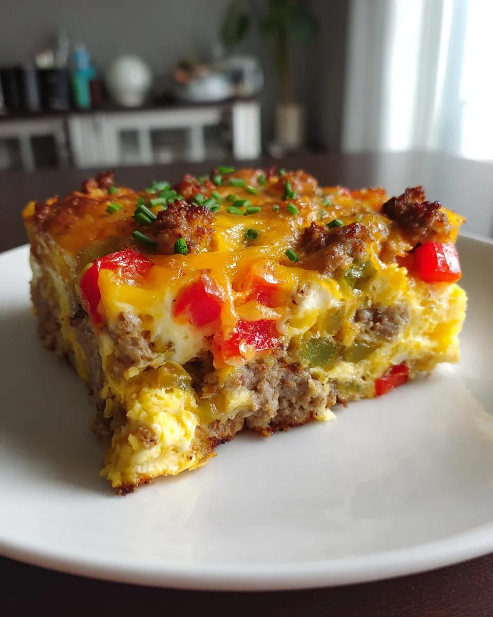 Keto Overnight Crockpot Breakfast Casserole - detail 1