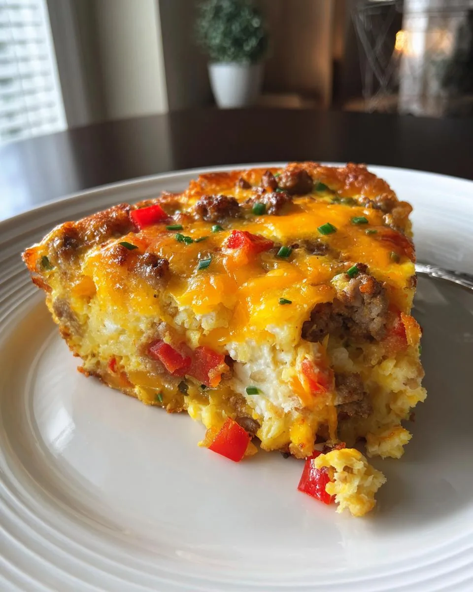 Keto Overnight Crockpot Breakfast Casserole - detail 3