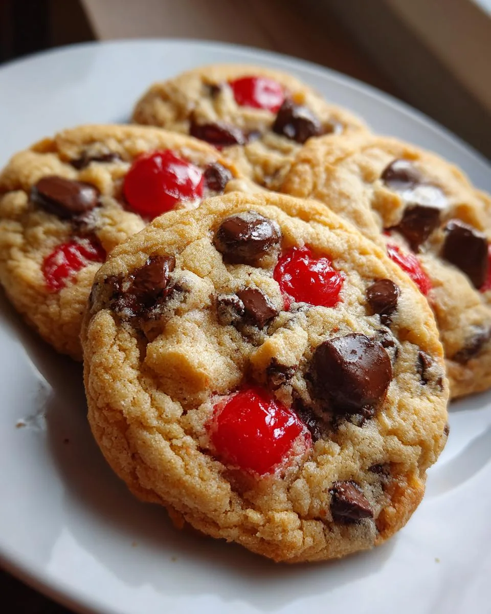 Maraschino Cherry Chocolate Chip Cookies - detail 3