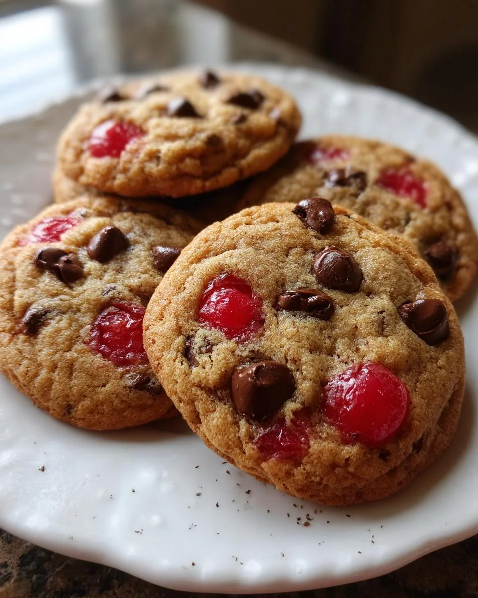 Maraschino Cherry Chocolate Chip Cookies - detail 4