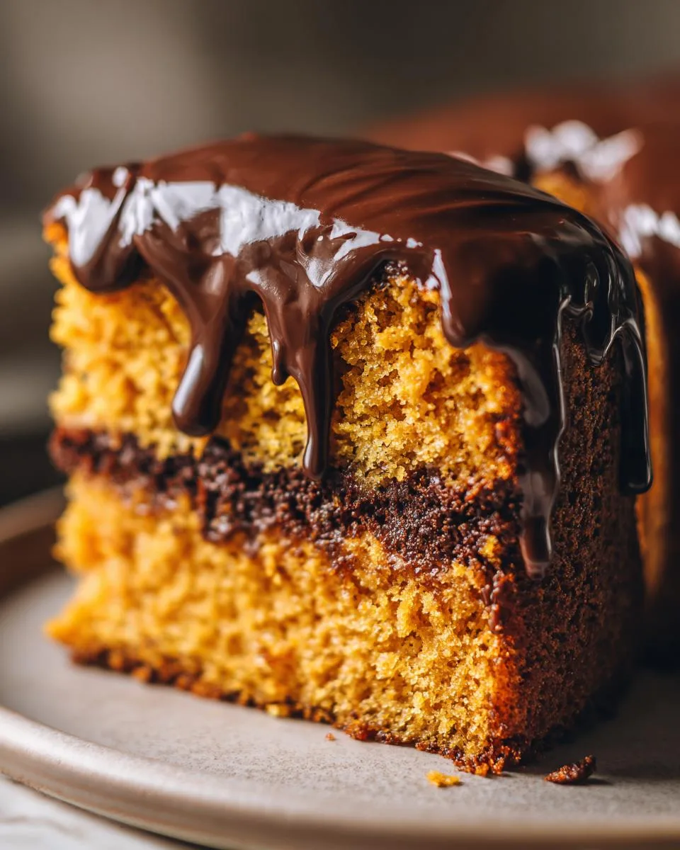 Irresistible Pumpkin Cake with Chocolate Ganache in 3 Steps 8 Pumpkin Cake with Chocolate Ganache - detail 4