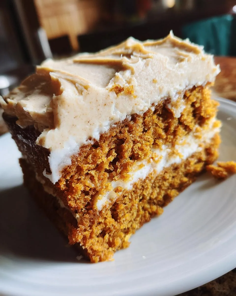 Irresistible Pumpkin Spice Cake with Brown Sugar Cream Cheese Frosting 6 Pumpkin Spice Cake with Brown Sugar Cream Cheese Frosting - detail 2