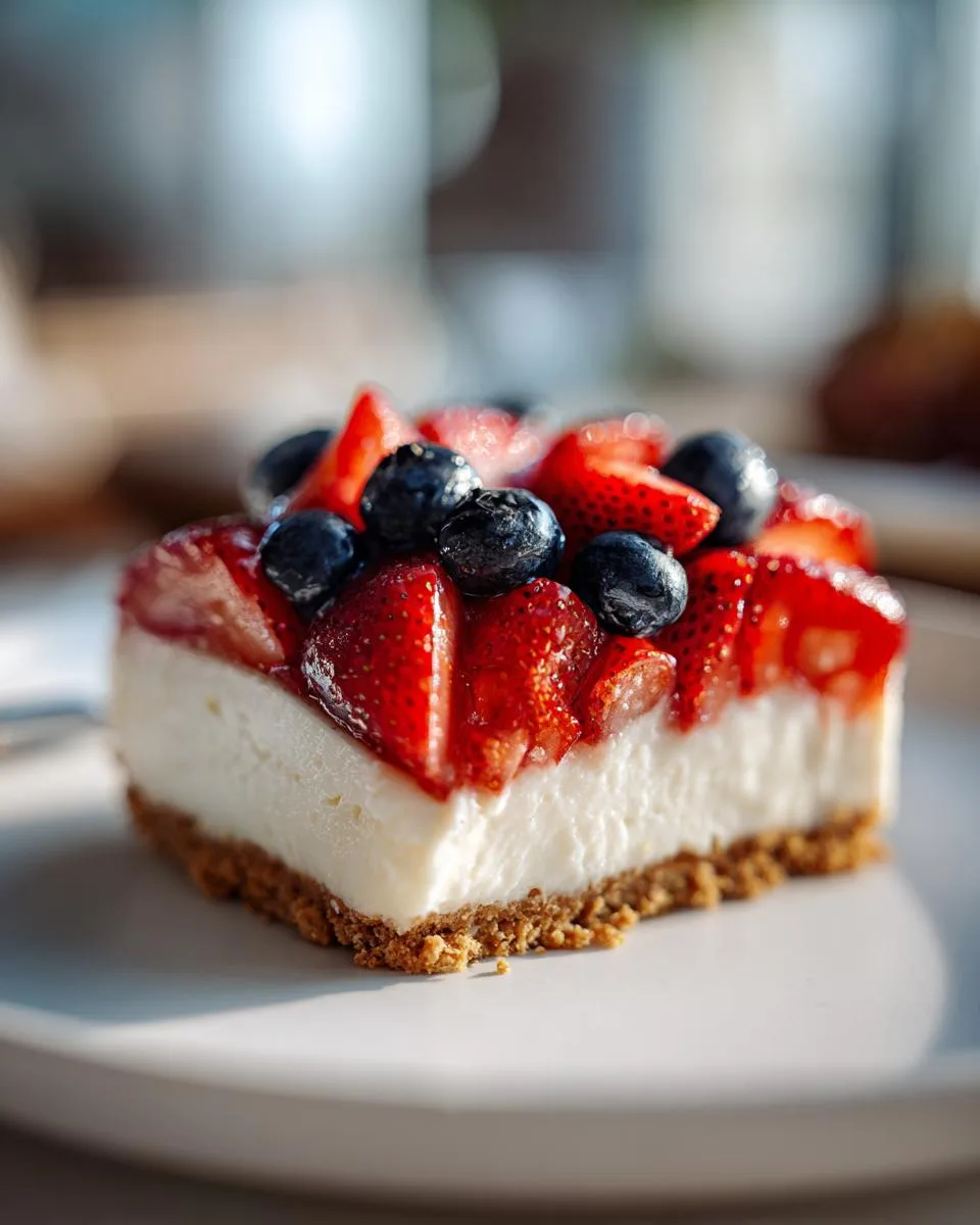 Irresistible Red, White and Blue Cheesecake Bars in 4 Easy Steps 5 Red, White and Blue Cheesecake Bars - detail 1