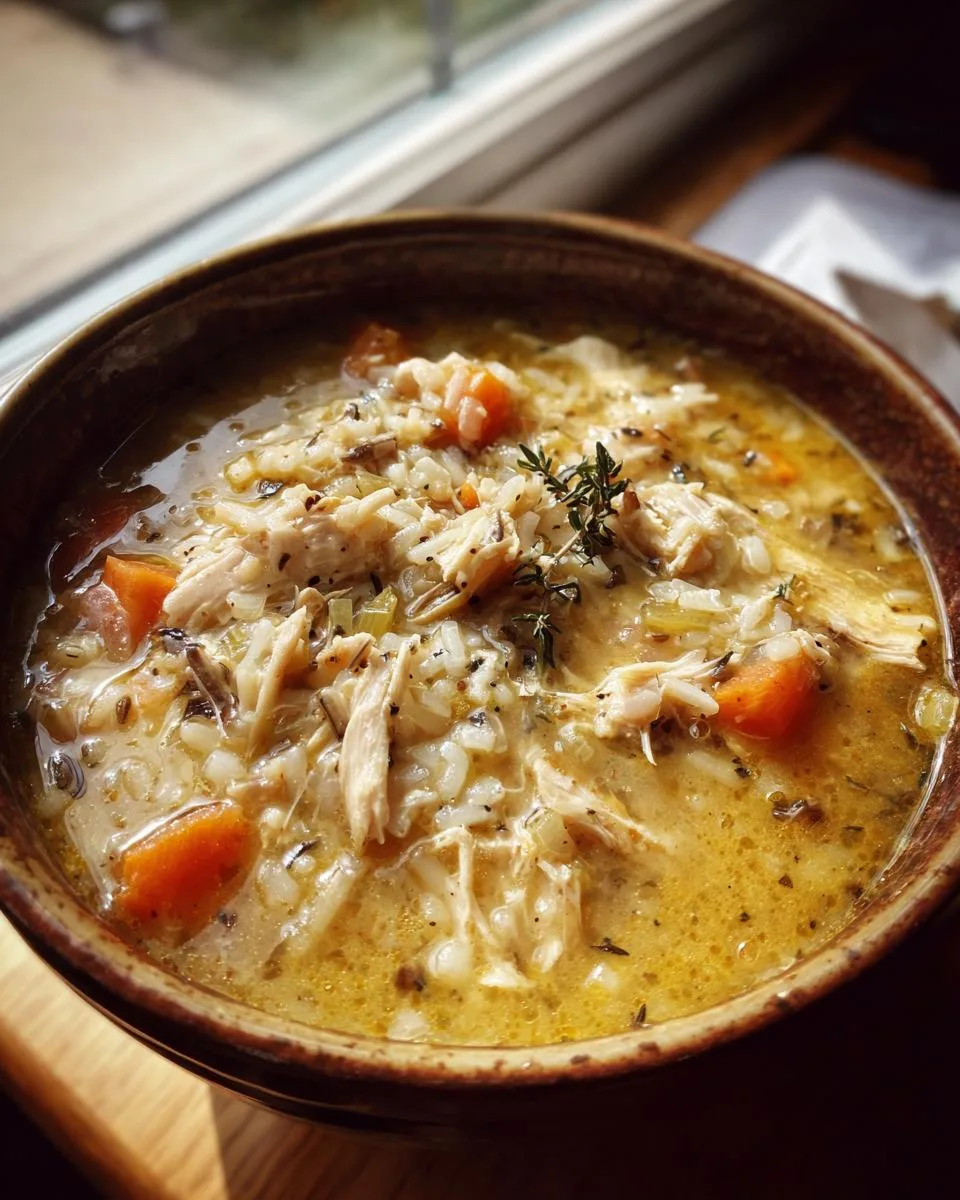 SLOW COOKER CHICKEN AND WILD RICE SOUP - detail 1