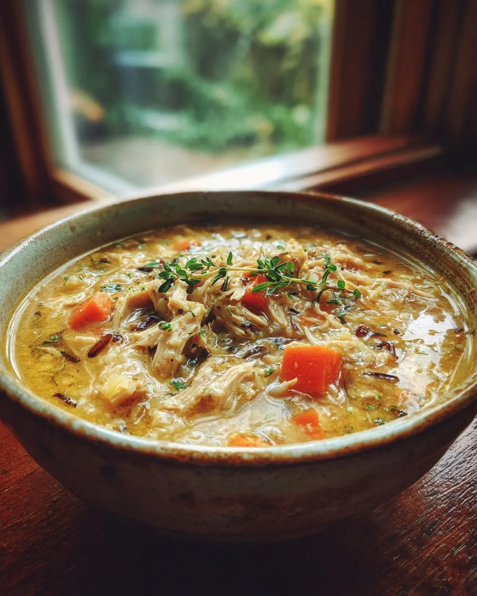 SLOW COOKER CHICKEN AND WILD RICE SOUP - detail 3