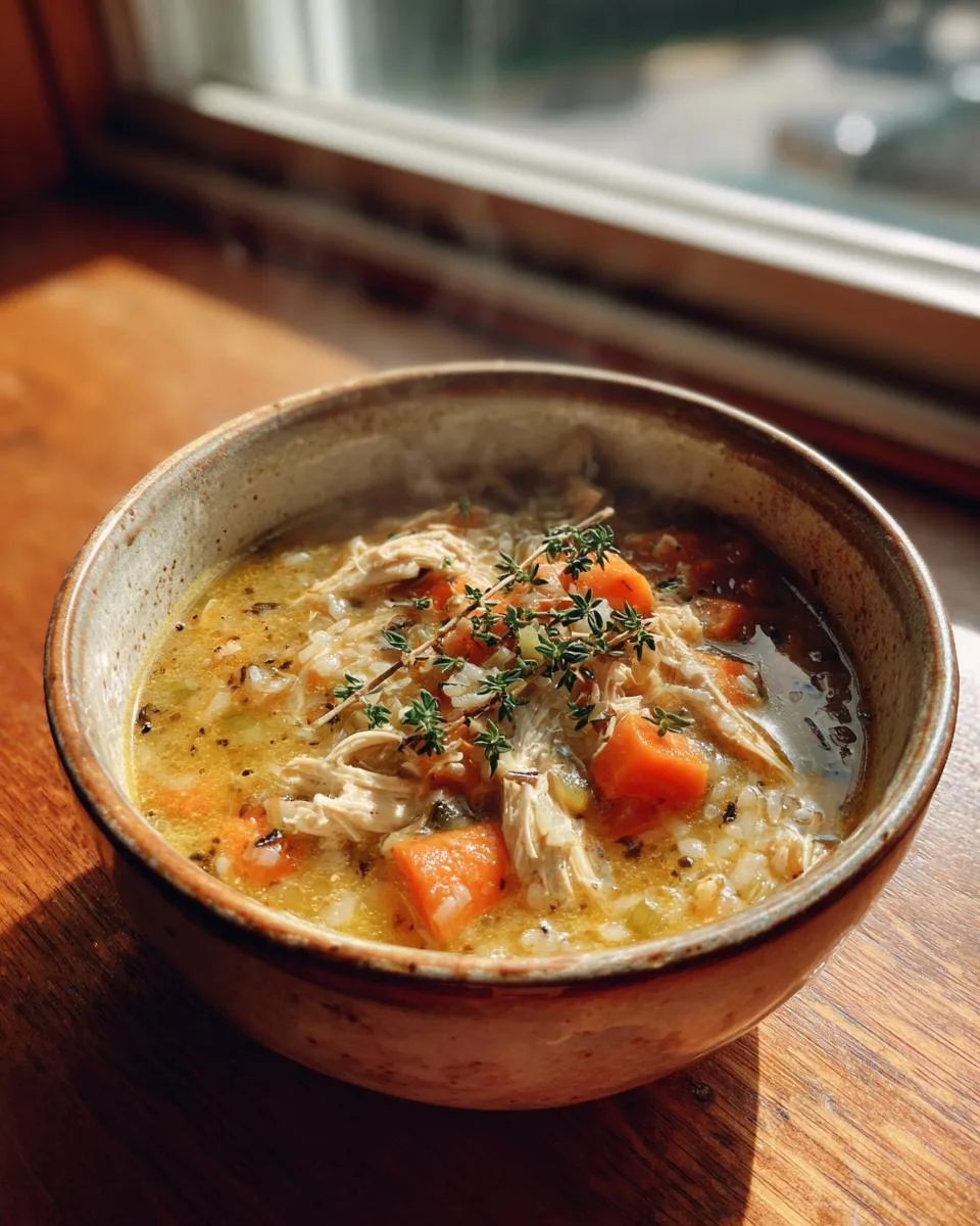 SLOW COOKER CHICKEN AND WILD RICE SOUP - detail 4
