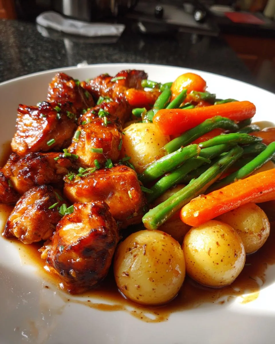 SLOW COOKER HONEY GARLIC CHICKEN AND VEGGIES - detail 1