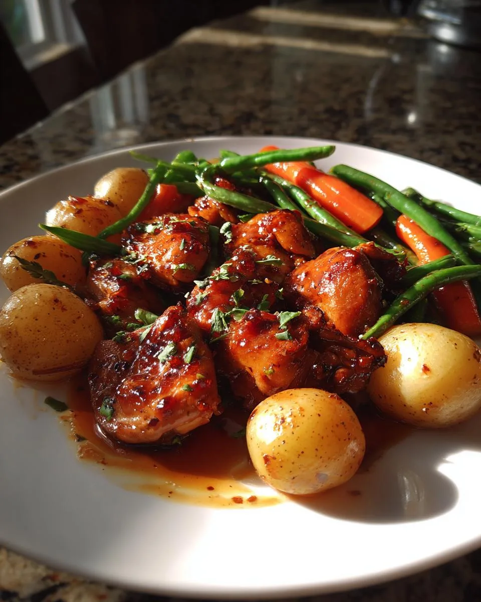 SLOW COOKER HONEY GARLIC CHICKEN AND VEGGIES - detail 3