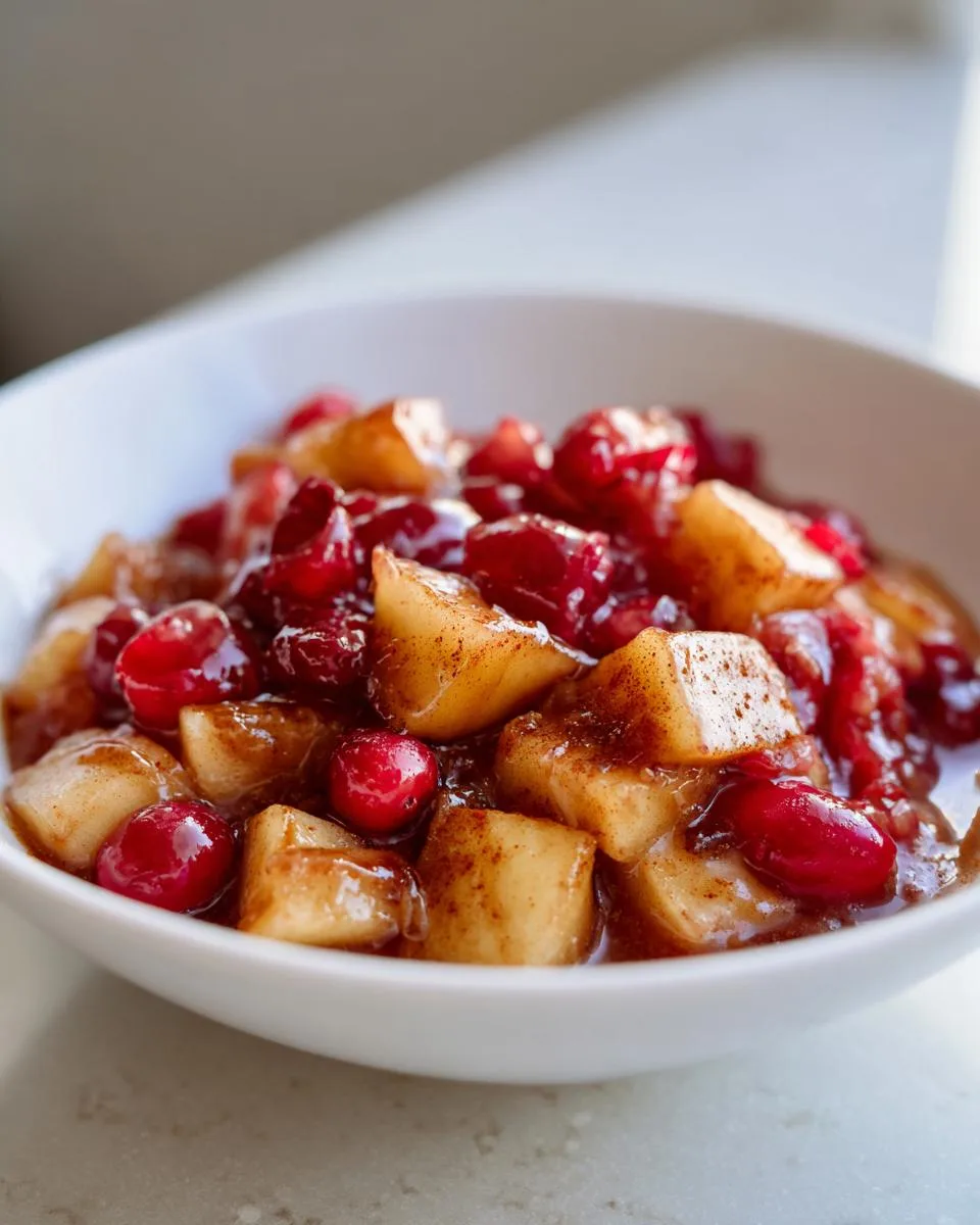 Slow Cooker Apple and Cranberry Compote - detail 2