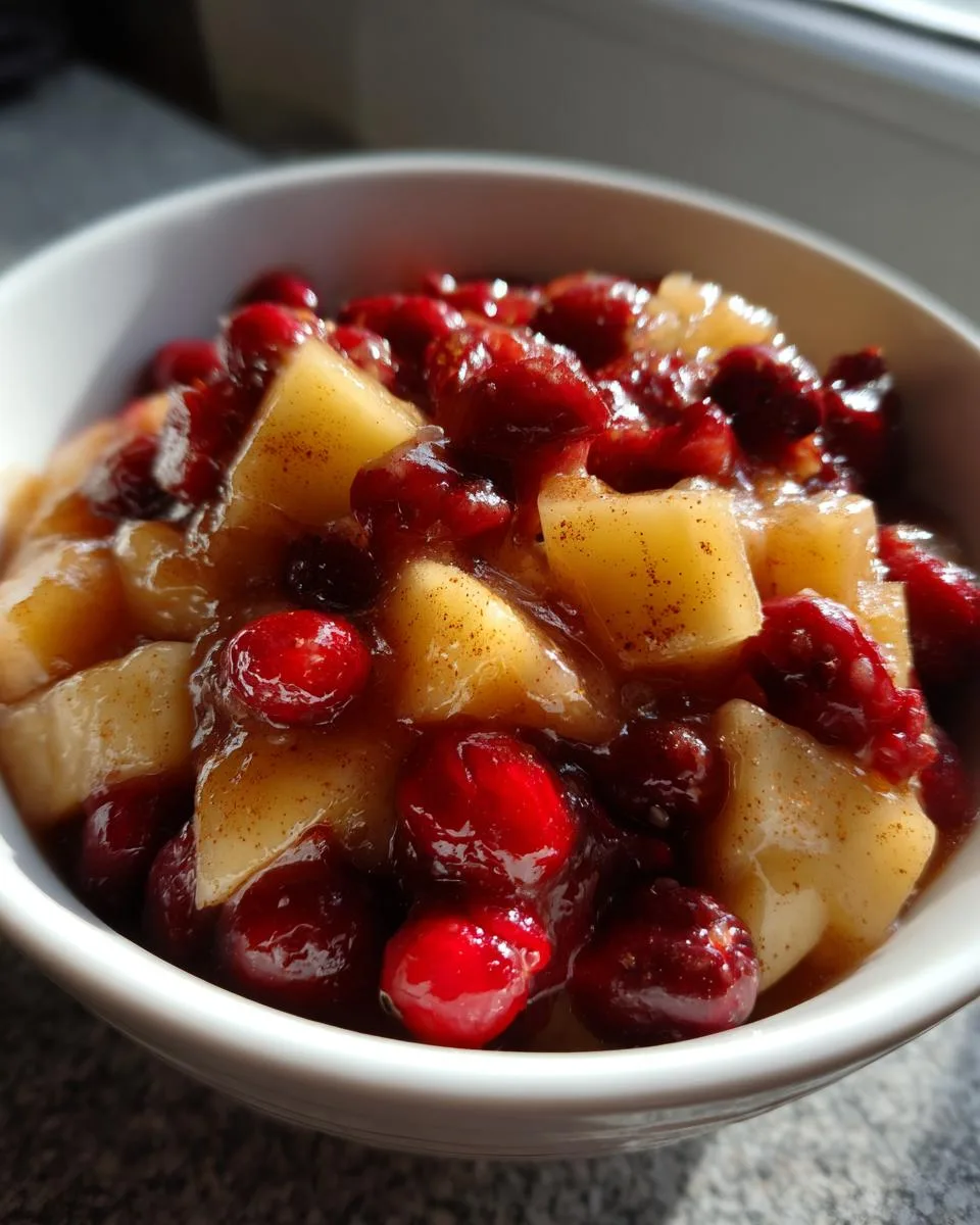 Slow Cooker Apple and Cranberry Compote - detail 3