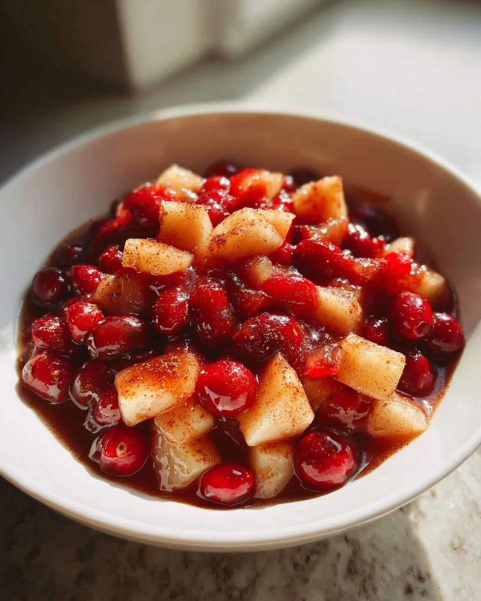 Slow Cooker Apple and Cranberry Compote - detail 4
