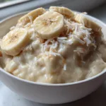 Slow Cooker Banana Coconut Pudding