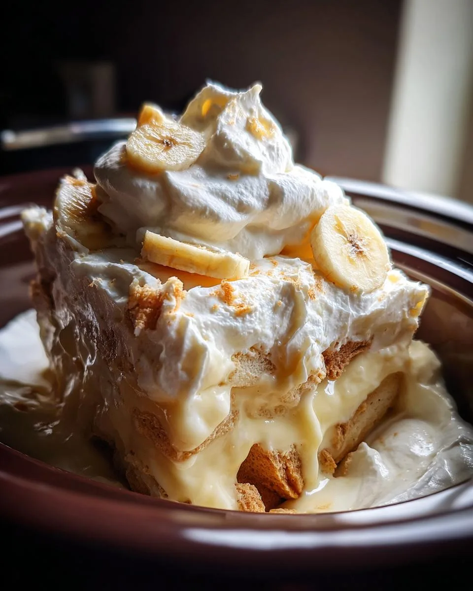 Slow Cooker Banana Pudding - detail 2