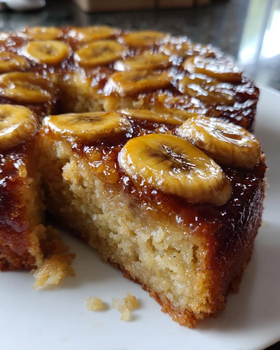Slow Cooker Banana Upside Down Cake - detail 1