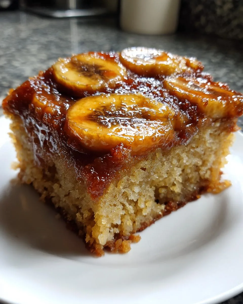 Slow Cooker Banana Upside Down Cake - detail 2