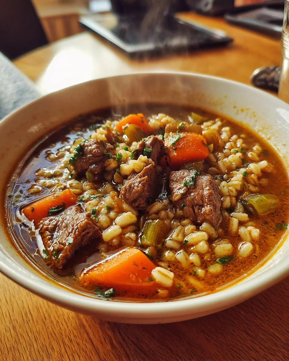 Slow Cooker Beef Barley Soup - detail 2