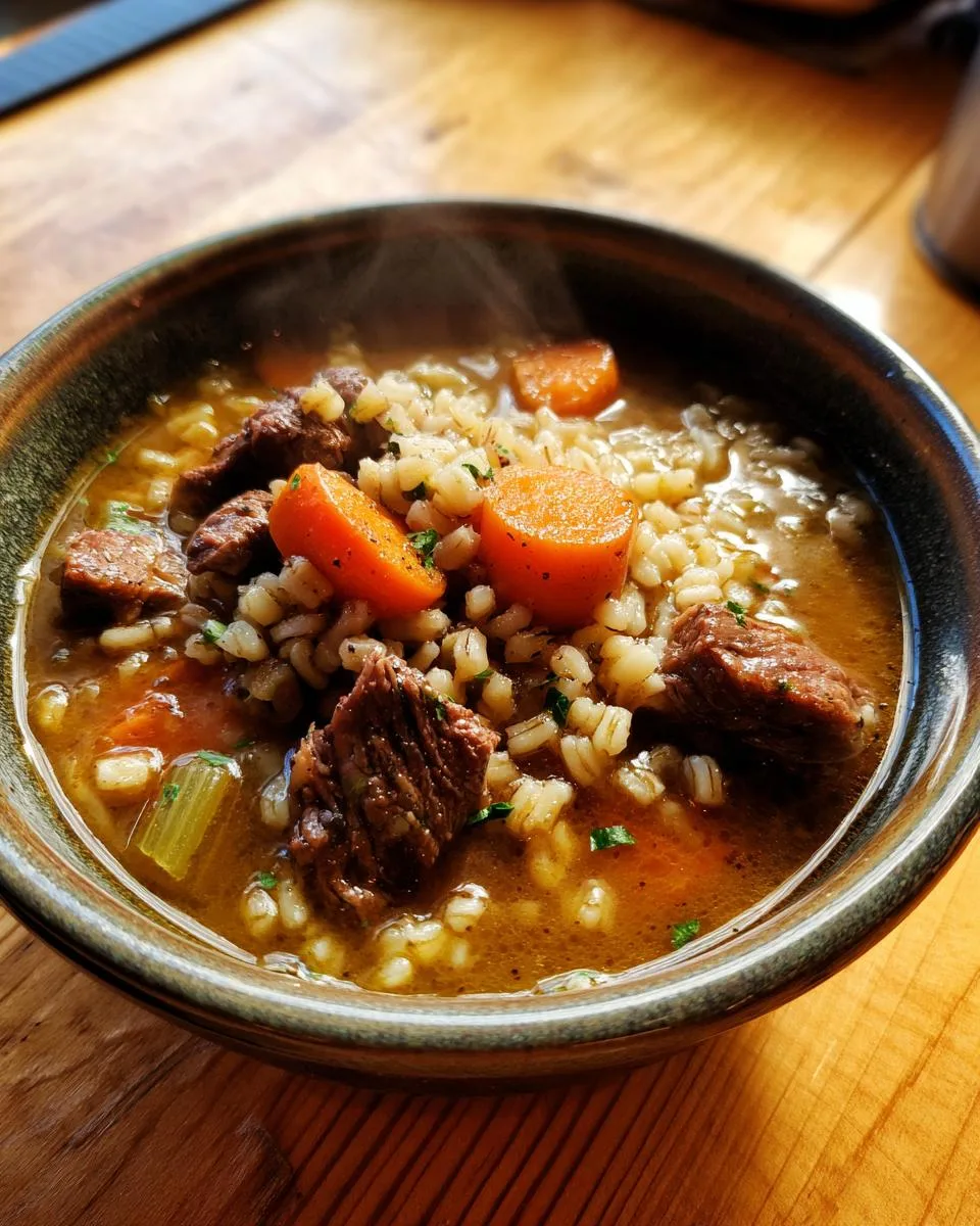 Slow Cooker Beef Barley Soup - detail 3