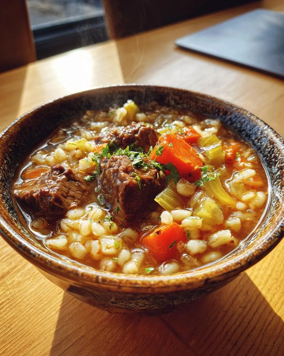 Slow Cooker Beef Barley Soup - detail 4
