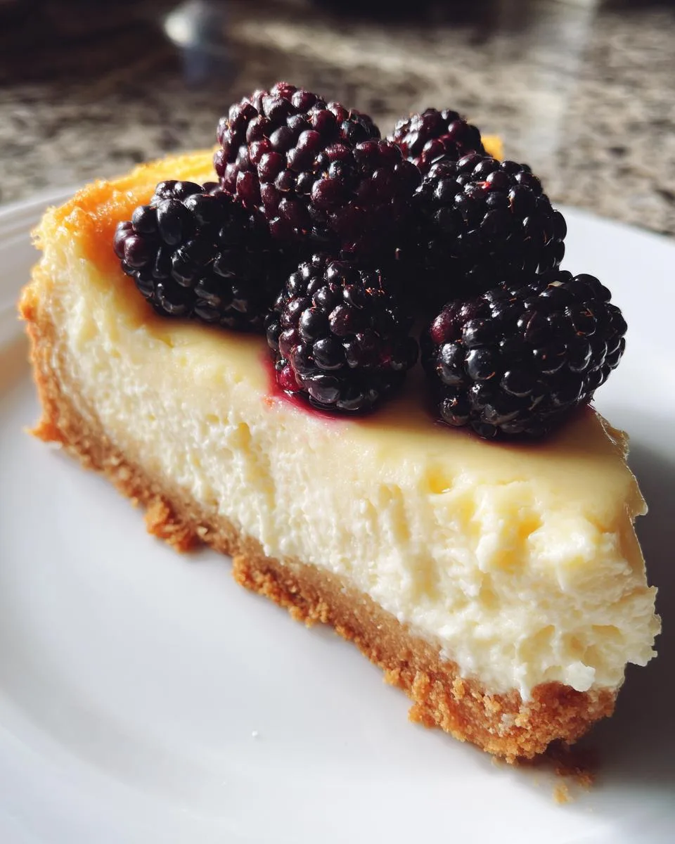 Creamy Slow Cooker Blackberry Cheesecake in 3 Easy Steps 6 Slow Cooker Blackberry Cheesecake - detail 2