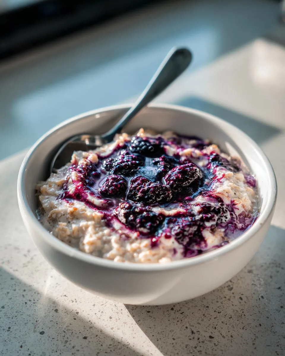 Creamy Slow Cooker Blackberry Oatmeal in 5 Simple Steps 7 Slow Cooker Blackberry Oatmeal - detail 3
