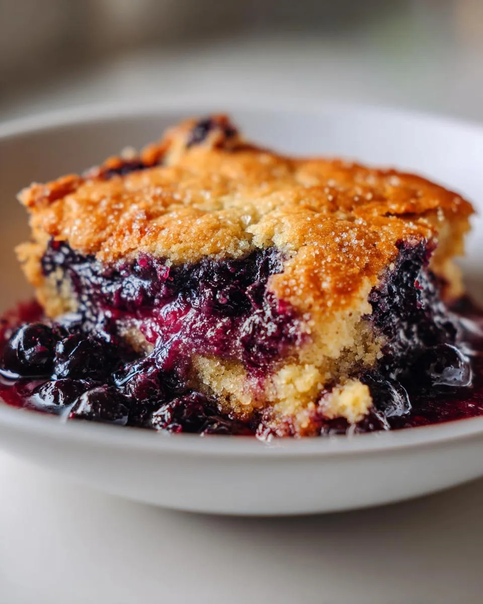 Slow Cooker Blueberry Cobbler - detail 1