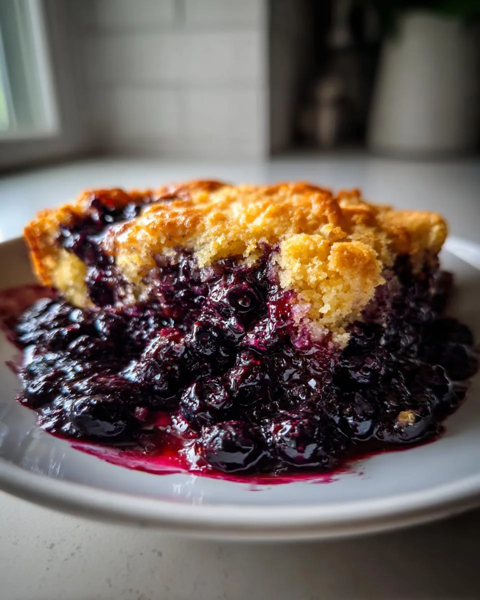 Slow Cooker Blueberry Cobbler - detail 2