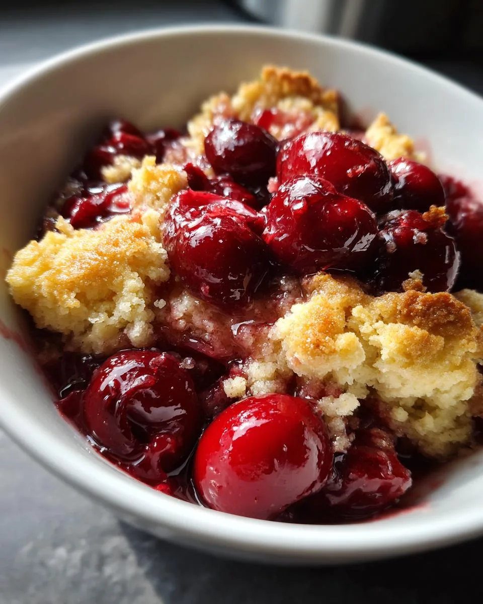 Irresistible Slow Cooker Cherry Cobbler Recipe in 3 Hours 9 Slow Cooker Cherry Cobbler - detail 4