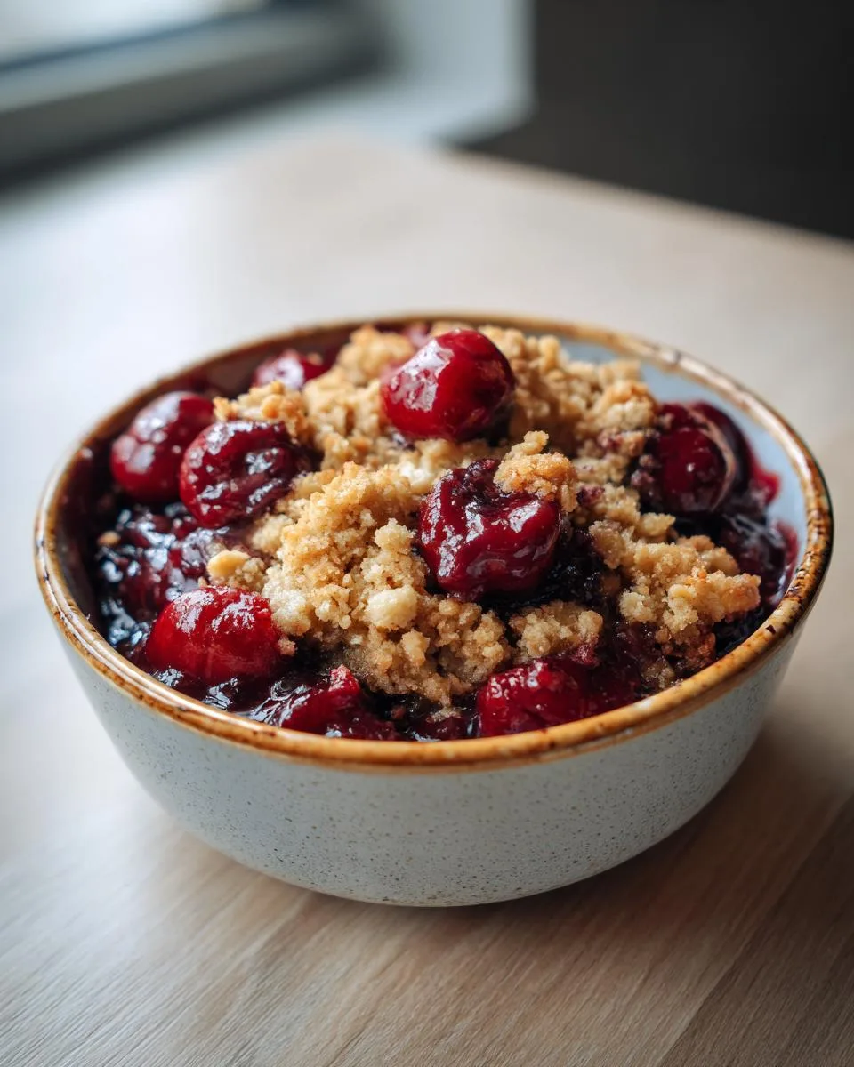 Irresistible Slow Cooker Cherry Crisp in Just 3 Hours 9 Slow Cooker Cherry Crisp - detail 4