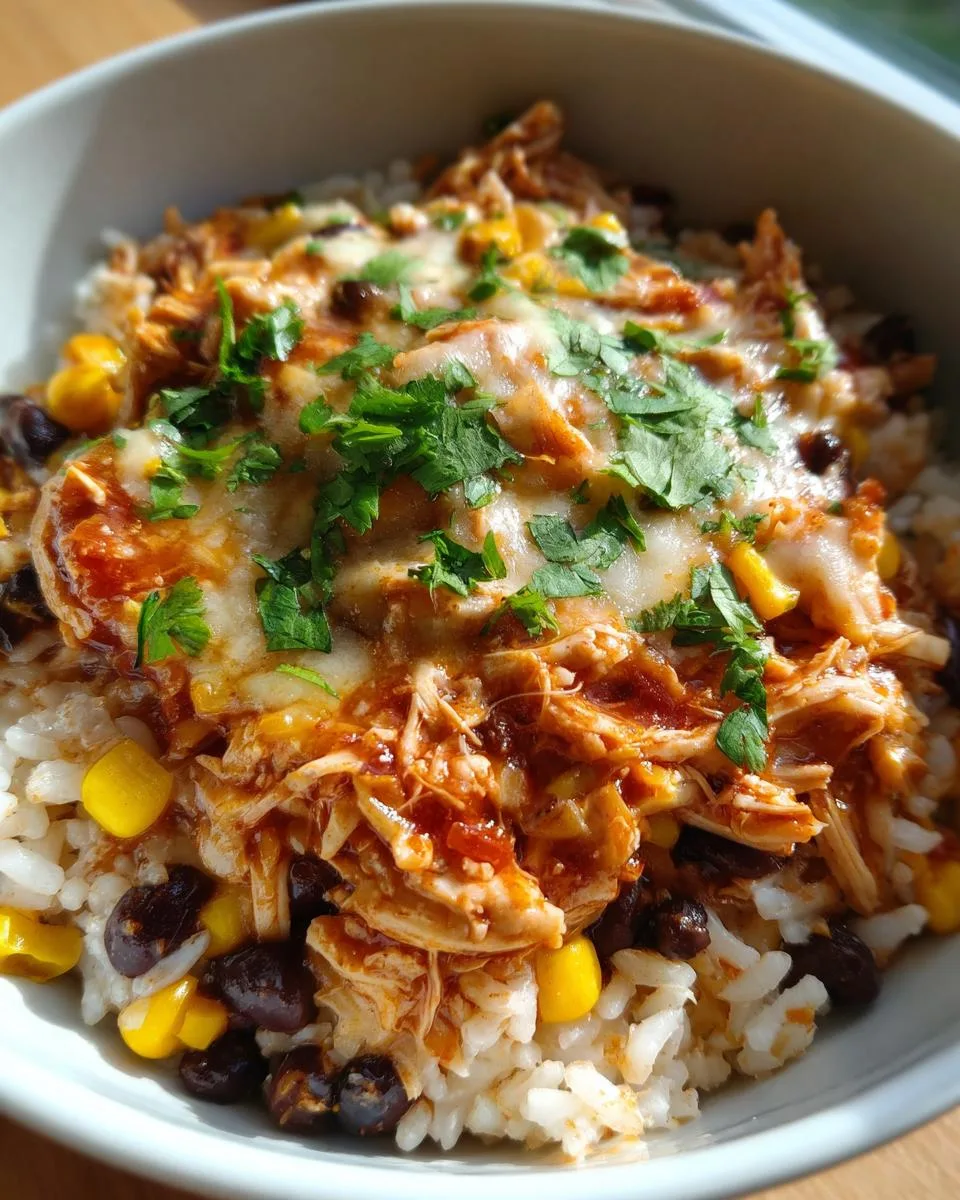 Slow Cooker Chicken Burrito Bowls - detail 1