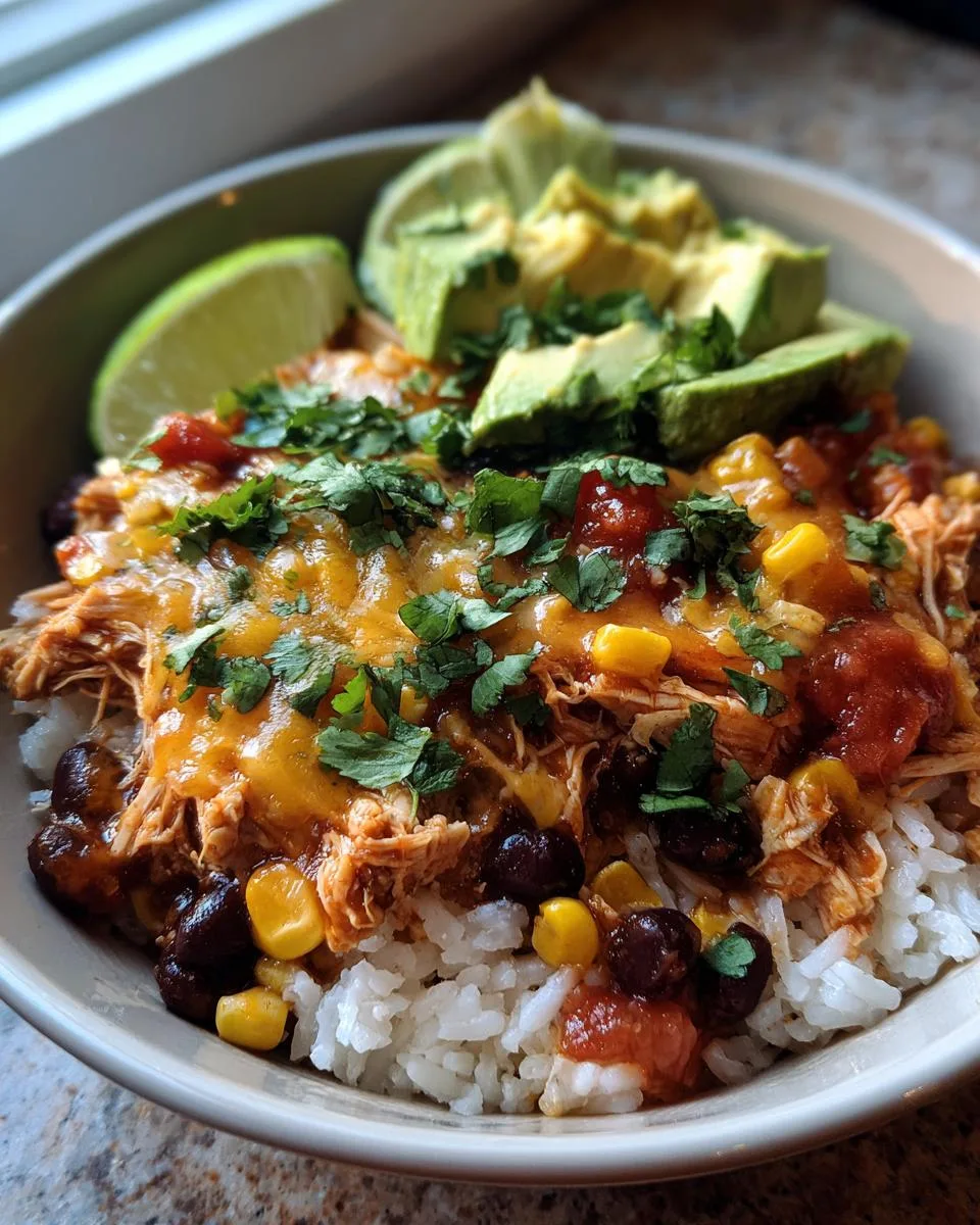 Slow Cooker Chicken Burrito Bowls - detail 3