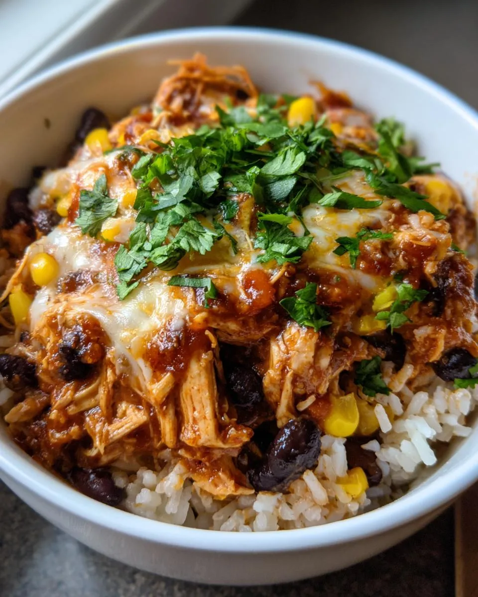 Slow Cooker Chicken Burrito Bowls - detail 4
