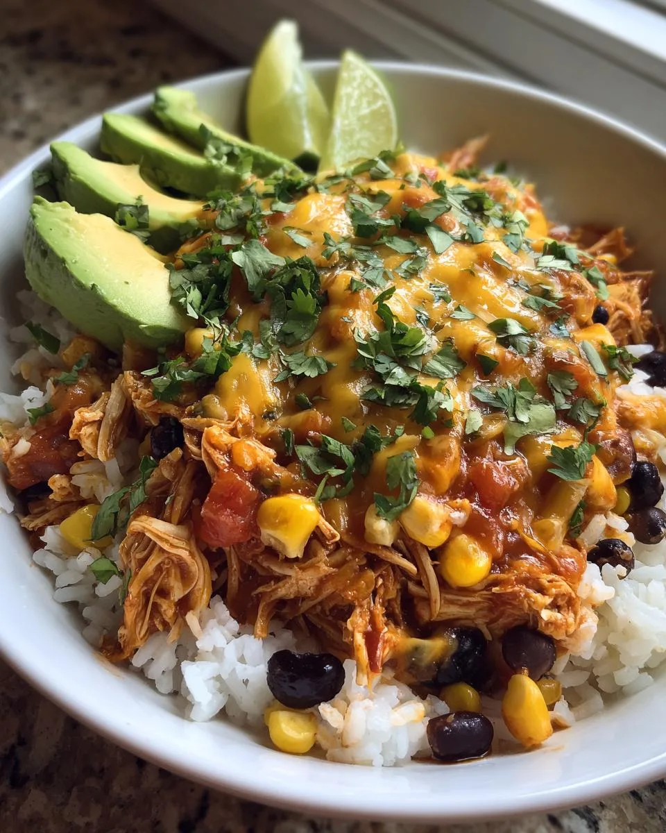 Slow Cooker Chicken Burrito Bowls - detail 4