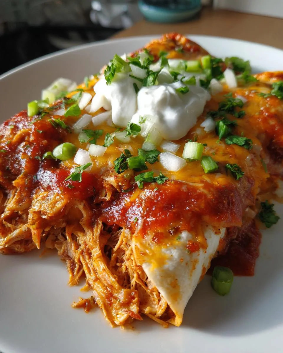Slow Cooker Chicken Enchiladas - detail 2
