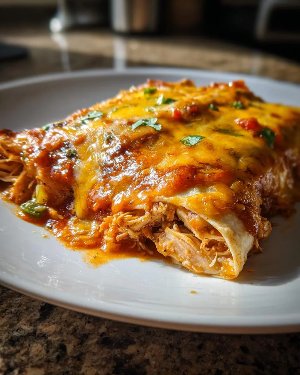 Slow Cooker Chicken Enchiladas - detail 3
