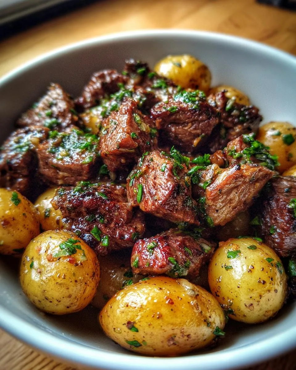 Slow Cooker Garlic Butter Beef Bites and Potatoes 5 Slow Cooker Garlic Butter Beef Bites and Potatoes - detail 2