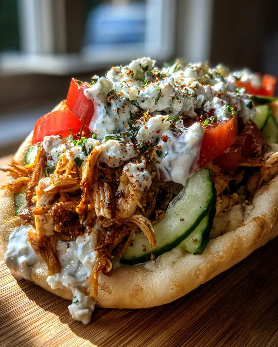 Perfect Slow Cooker Greek Chicken Gyros in 6 Hours 7 Slow Cooker Greek Chicken Gyros - detail 2