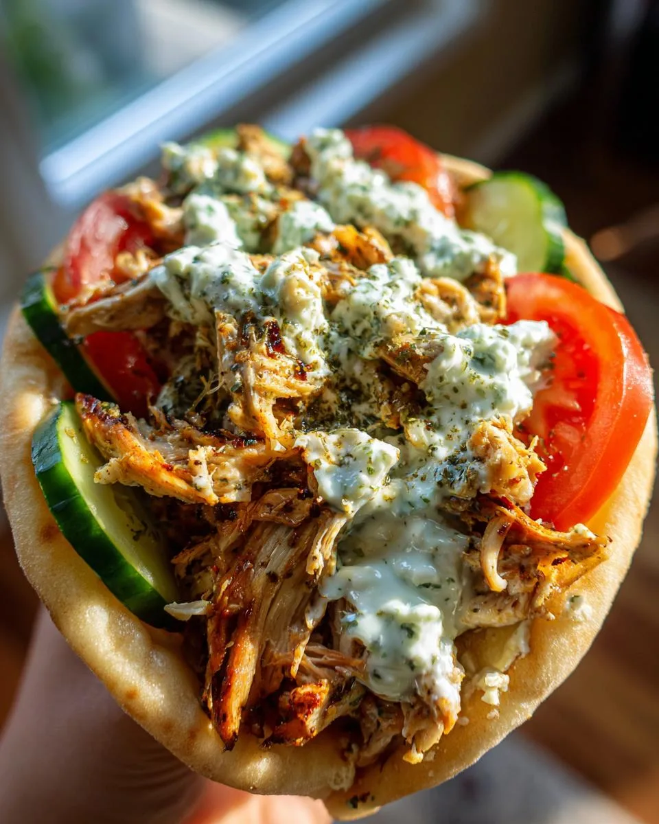 Perfect Slow Cooker Greek Chicken Gyros in 6 Hours 9 Slow Cooker Greek Chicken Gyros - detail 4