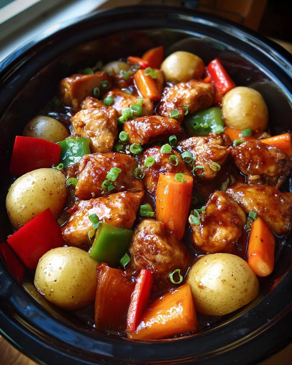 60 Slow Cooker Honey Garlic Chicken and Veggies 6 Slow Cooker Honey Garlic Chicken and Veggies - detail 1