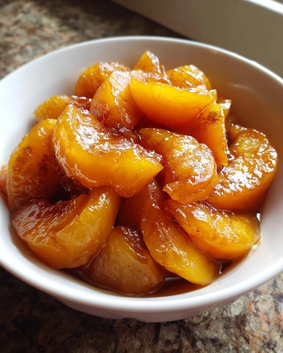 Slow Cooker Honey Peach Compote - detail 1