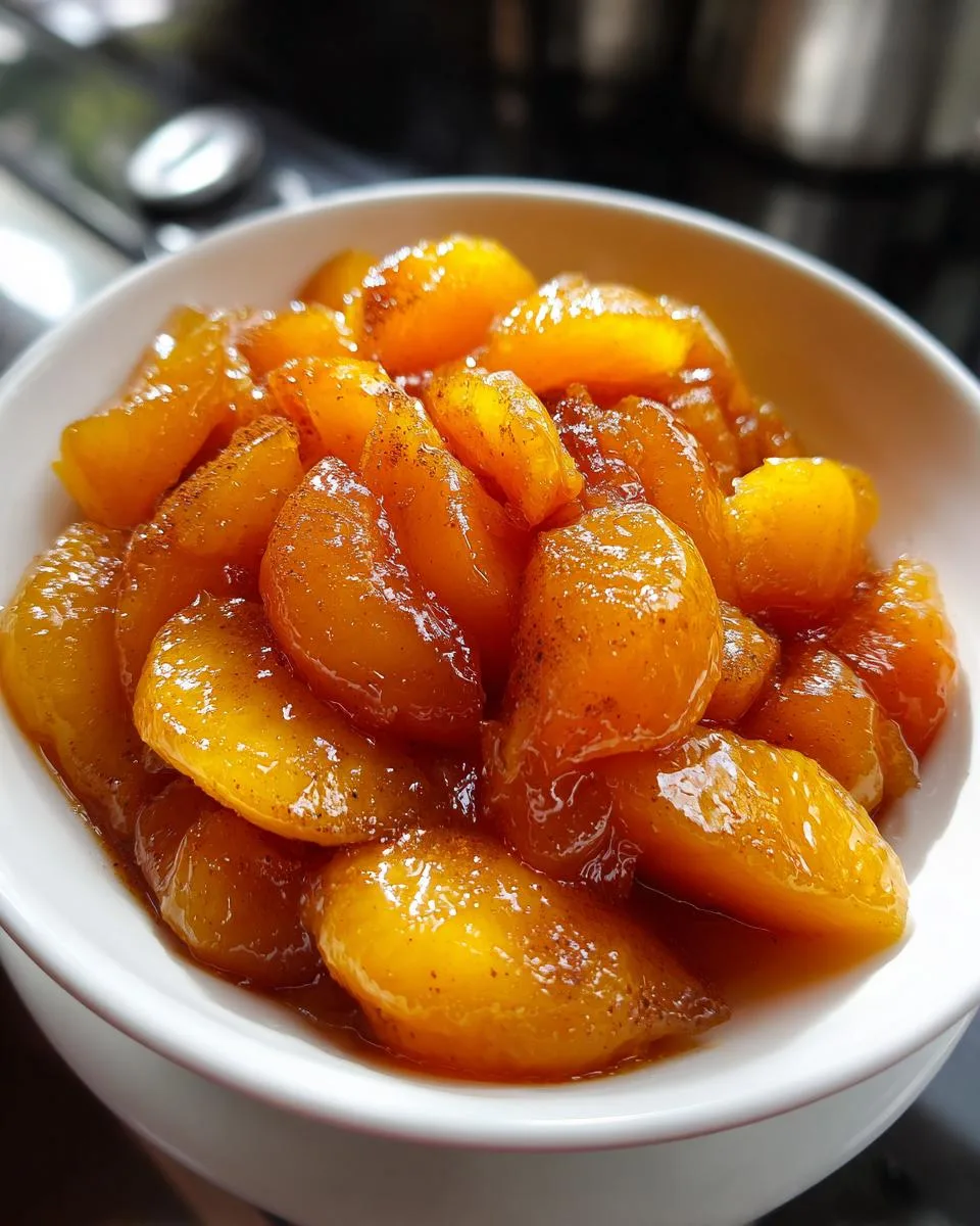 Slow Cooker Honey Peach Compote - detail 2