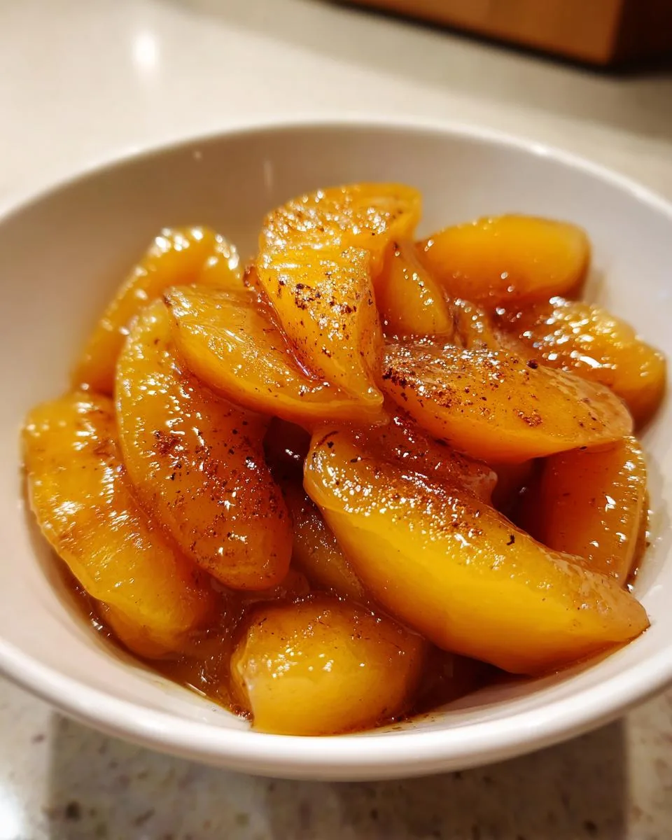 Slow Cooker Honey Peach Compote - detail 3
