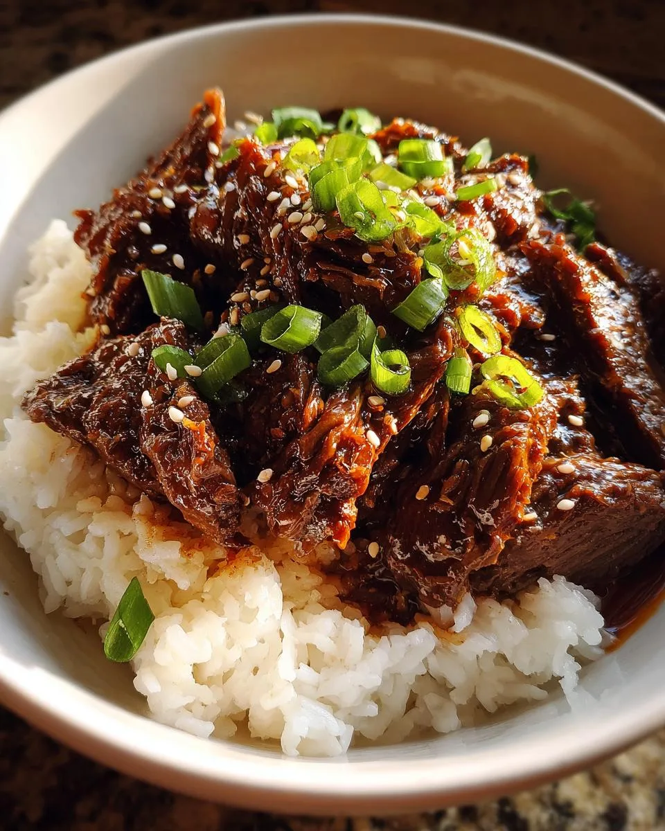 "Sweet & Spicy Slow Cooker Korean Beef in Just 3 Easy Steps" 6 Slow Cooker Korean Beef - detail 1