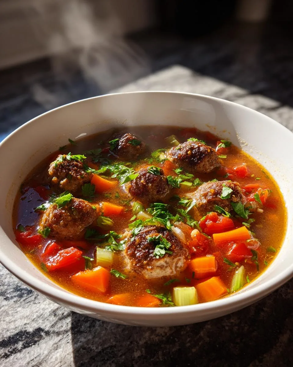 Slow Cooker Meatball Soup Recipe - detail 2